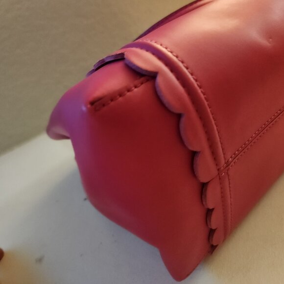 Nwot Kate Spade NY Linzi Pink Leather Scalloped Satchel Tote Purse - Picture 9 of 14